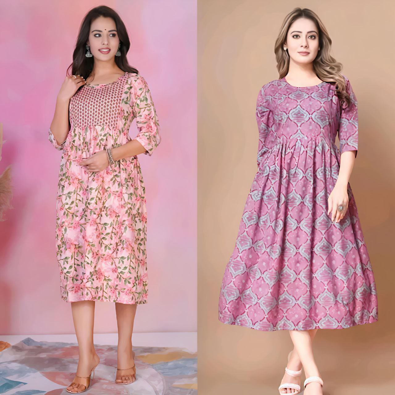 👗 2-Piece Feeding Dress Combo – Stylish Moms ke liye! 👶💖
