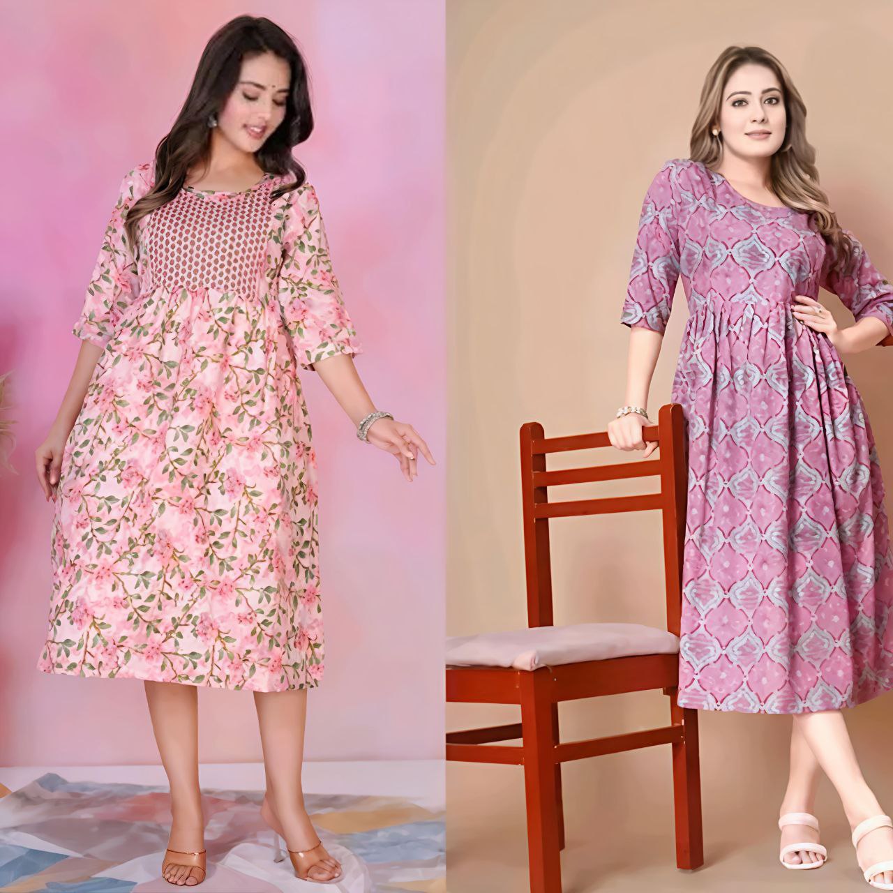 👗 2-Piece Feeding Dress Combo – Stylish Moms ke liye! 👶💖
