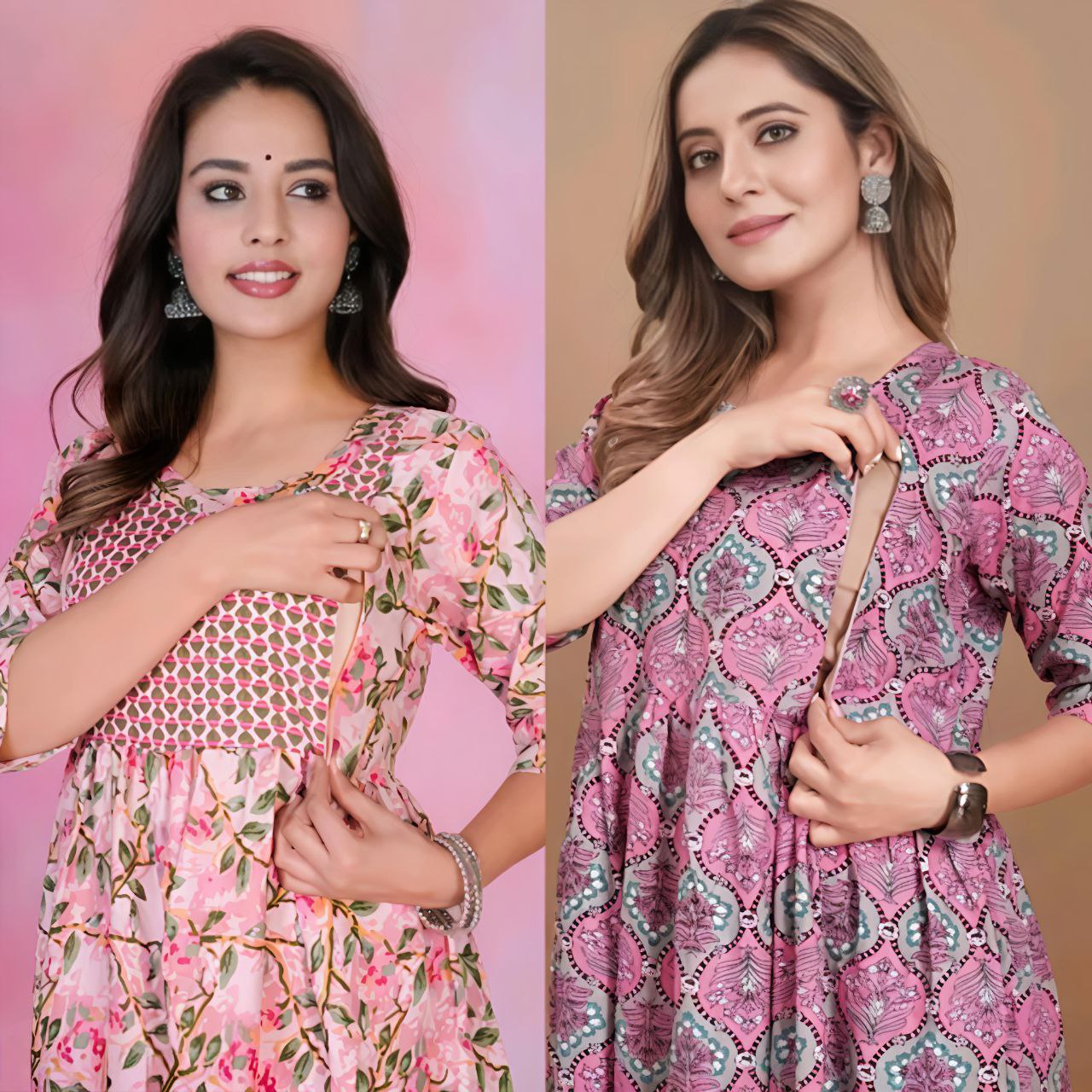 👗 2-Piece Feeding Dress Combo – Stylish Moms ke liye! 👶💖