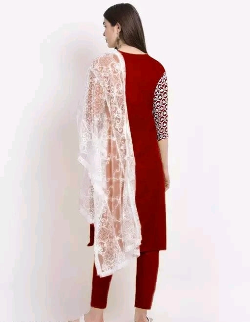 Modern Red Kurti Set For Women