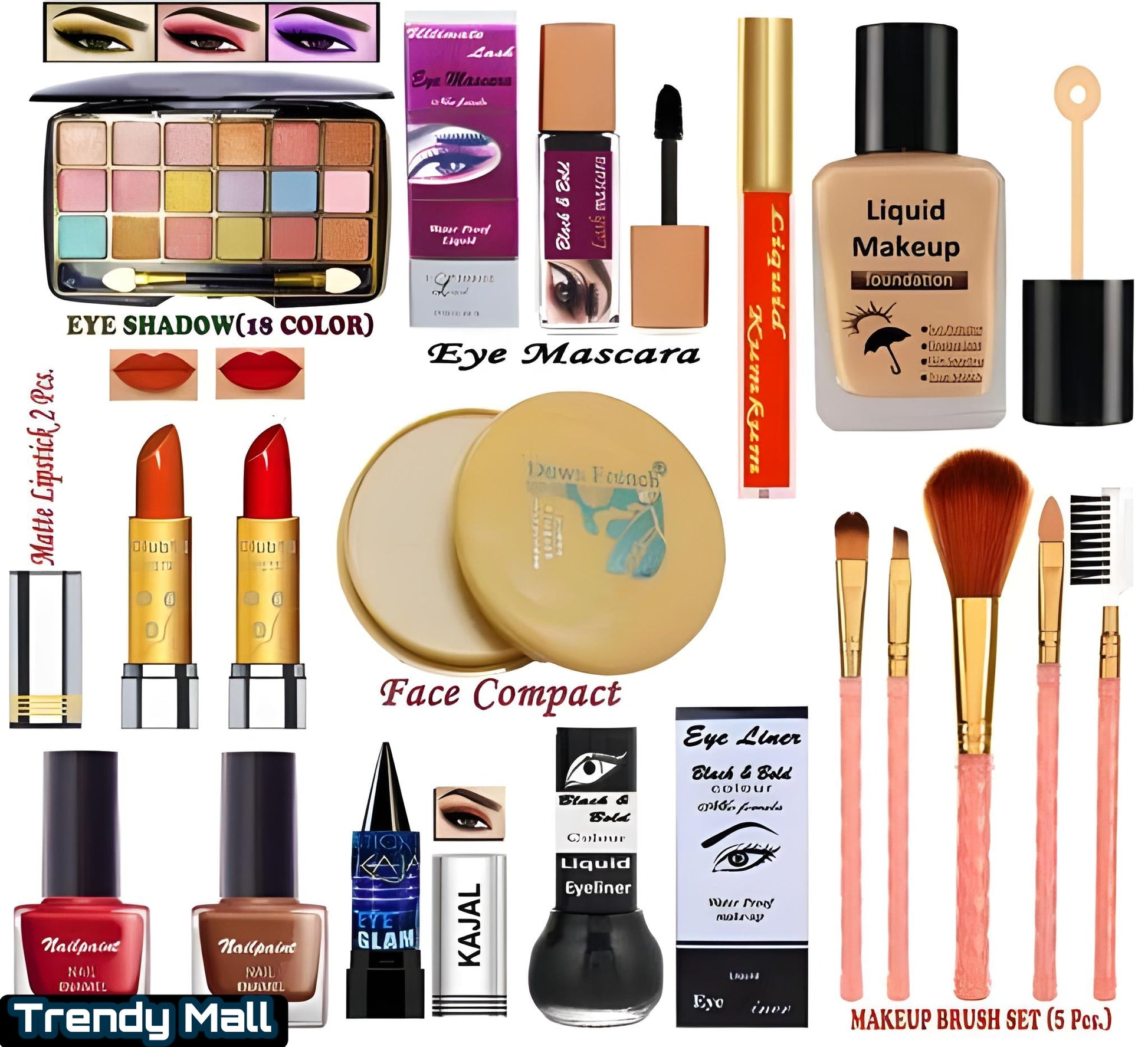 Trendy Makeup Kit Of 16 Items
