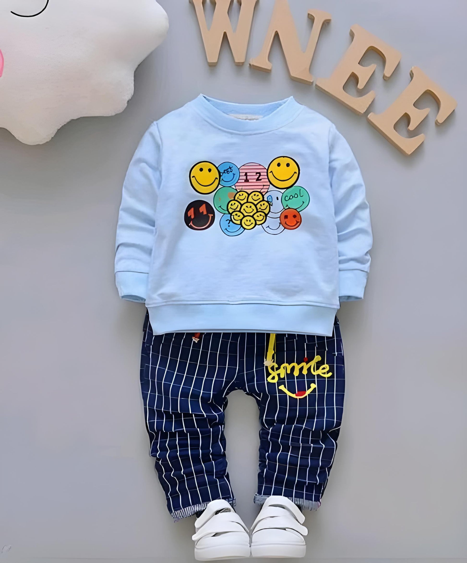Modern Sky Blue Clothing Set
