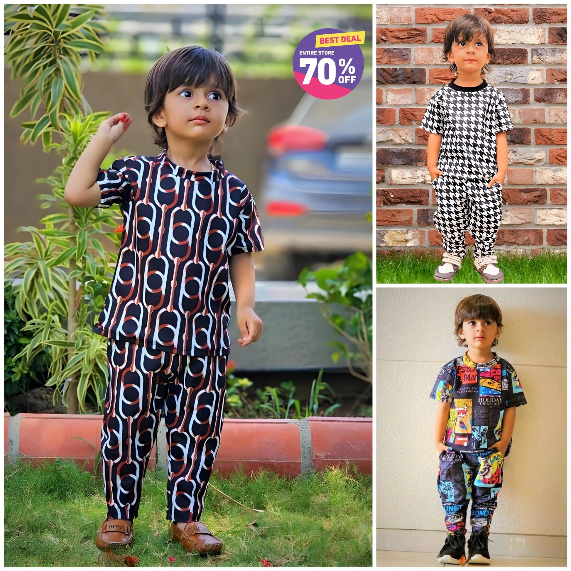 Cute Casual Top & Bottom Set For Your Little One !