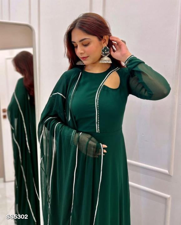 Stylish Anarkali Gown With Dupatta