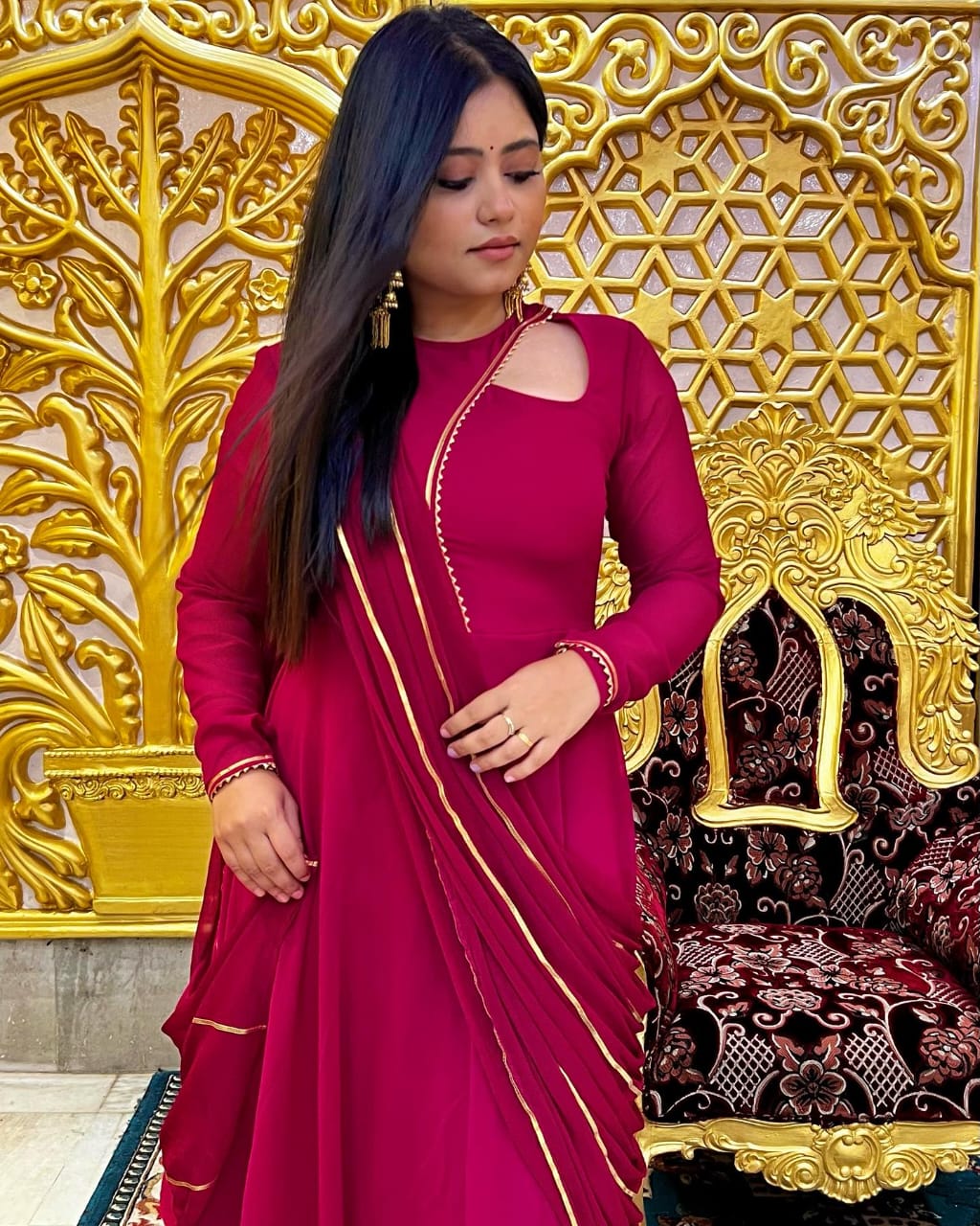 Stylish Anarkali Gown With Dupatta