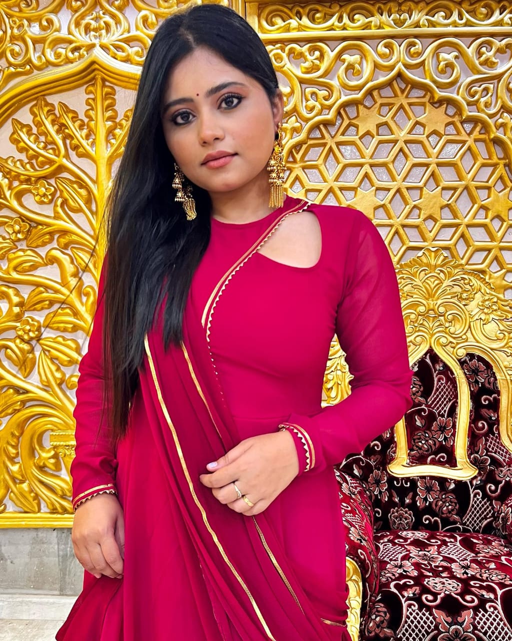 Stylish Anarkali Gown With Dupatta